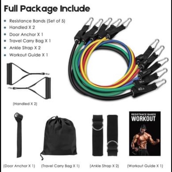 Resistance Bands, Exercise Bands with Door Anchor - Picture 2 of 2